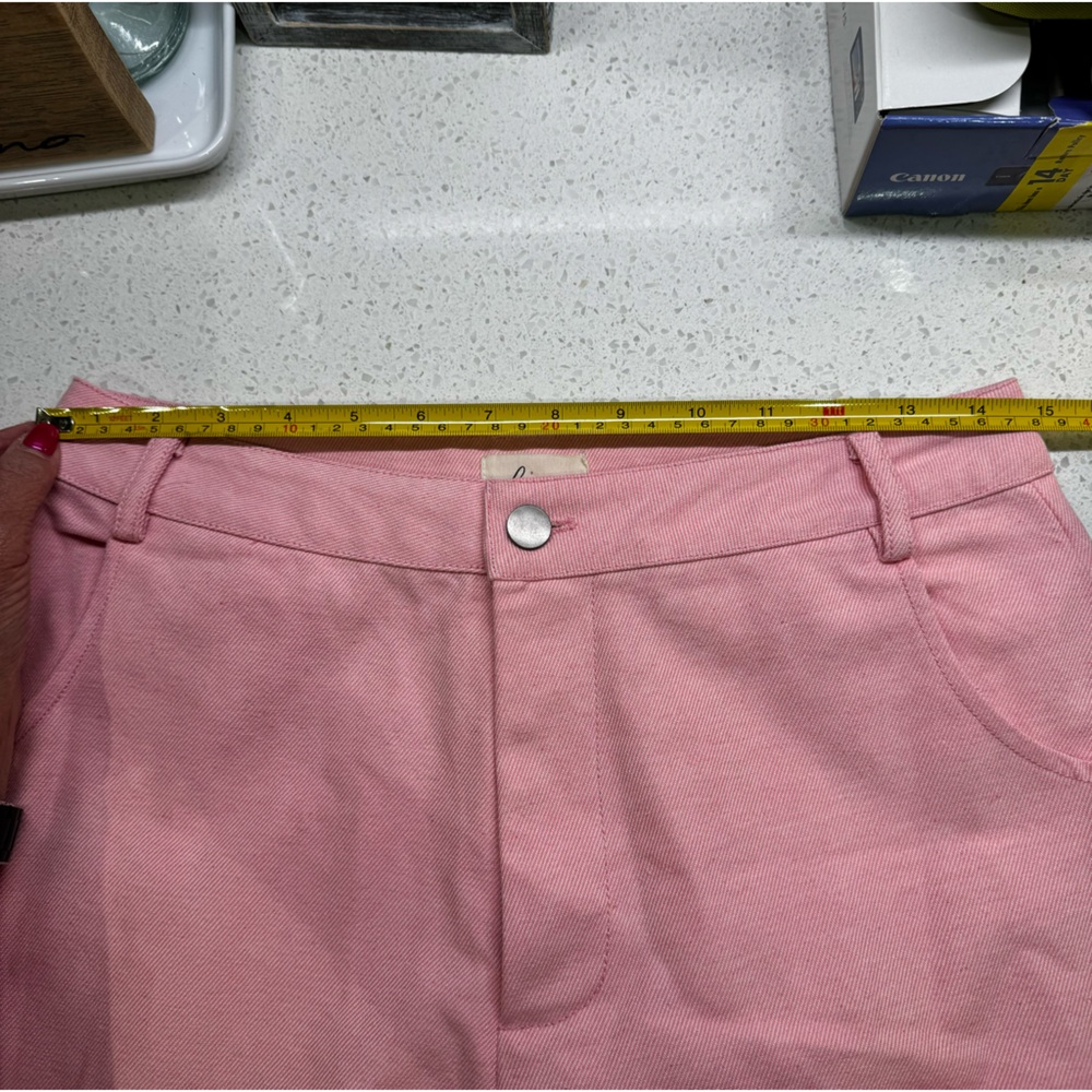 Lina - Pink wide Leg Bow Jeans size Medium - Picture 15 of 15